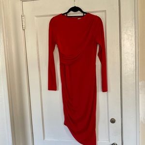 H&M Red MIDI Dress size small